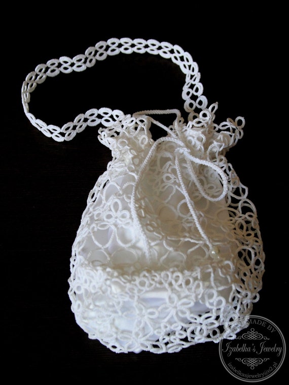 Items similar to Tatting lacy handbag on Etsy