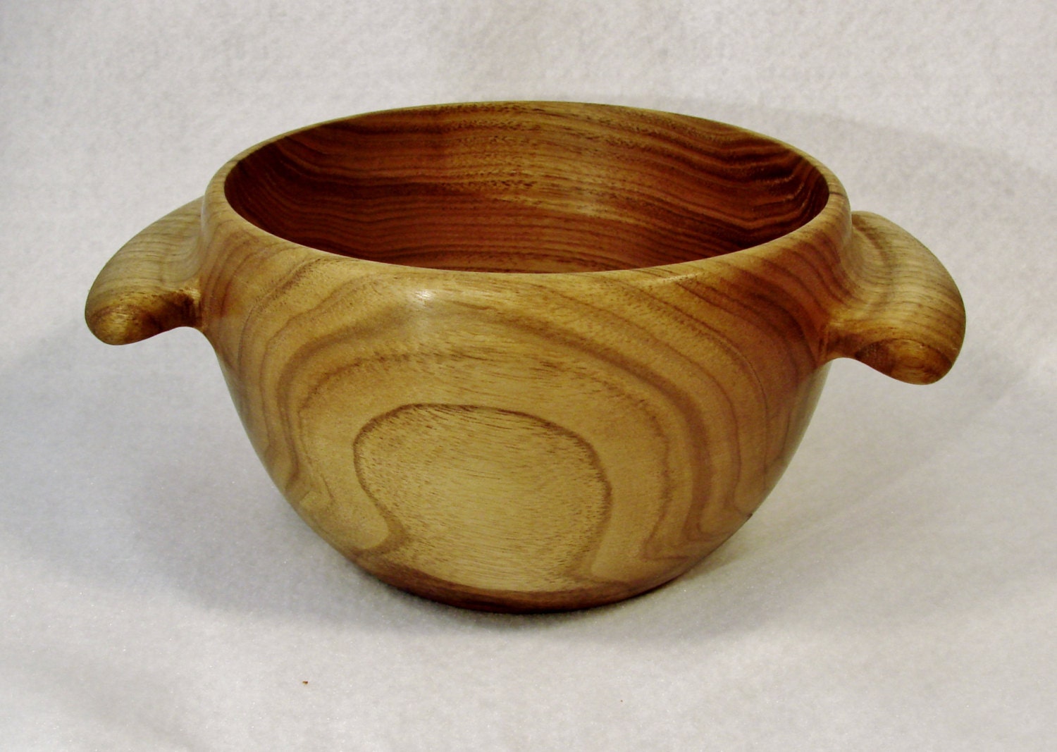 Wood turned Scottish Quaich 2 handled wedding cup