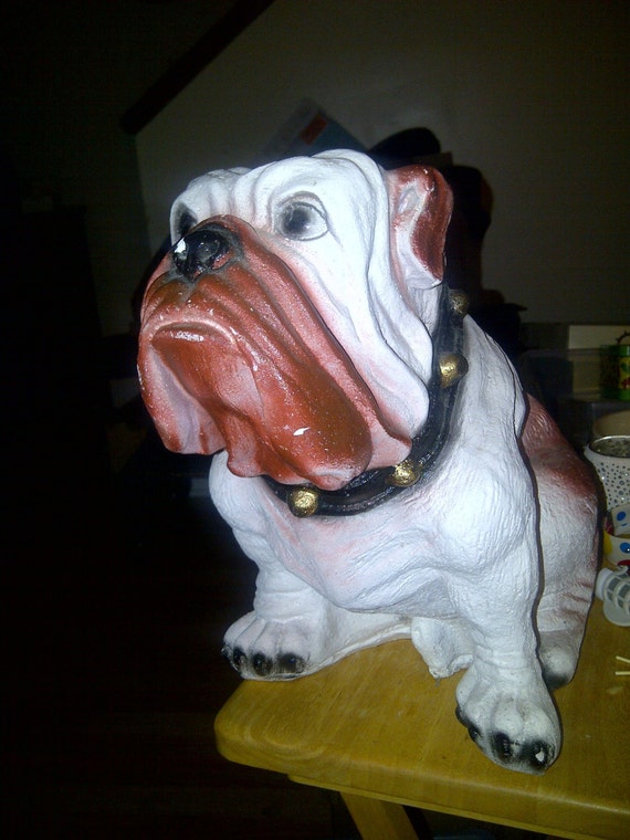 vintage bulldog statue