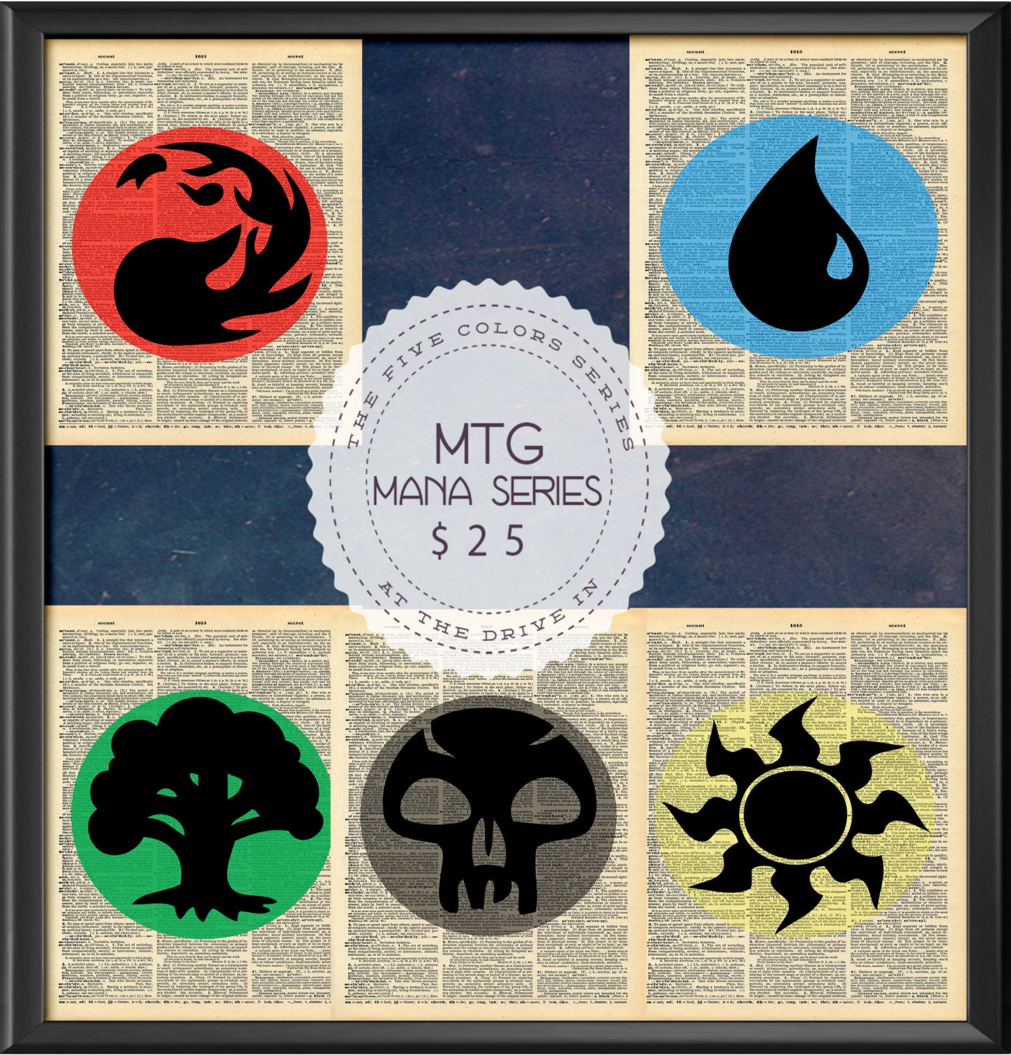 Magic the Gathering MTG Mana Symbols Five Colors Elements