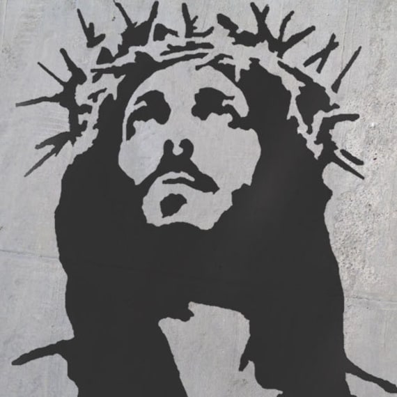 Jesus art stencil Stencils Religions Wall Art Decorative