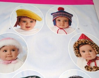 Simplicity 3537 BABY HATS Uncut