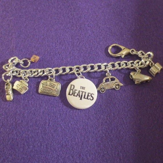 Beatles MEMORY charm bracelet by SharynKBeatlecrafts on Etsy