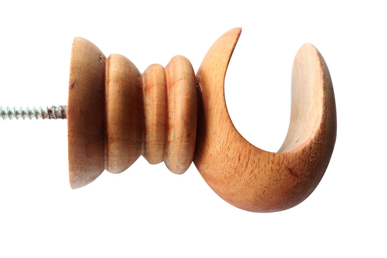 Wood Decor Curtain Rod Ends Home Decor Window decor Made