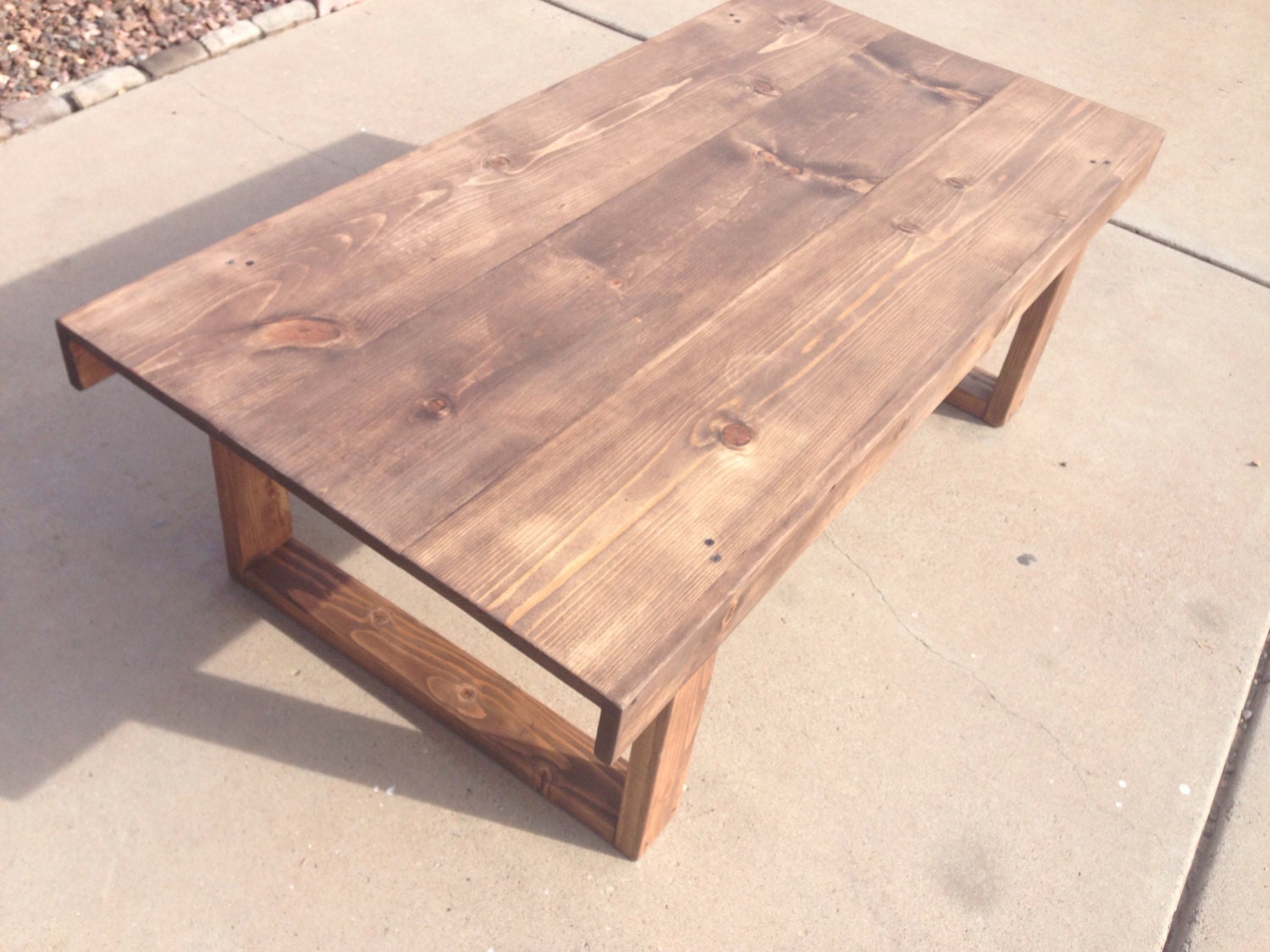 Handmade larger Rustic Coffee Table in walnut