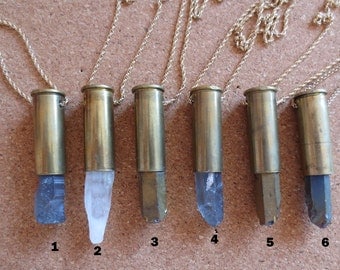 Gold bullet crystal necklaces, bullet necklace, bullet crystal necklace