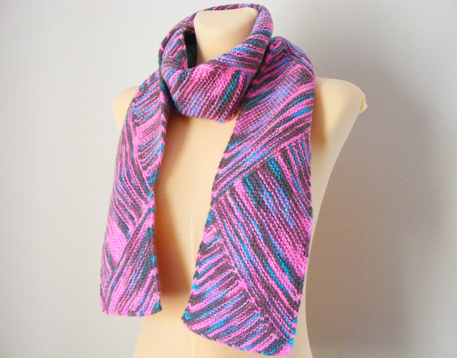 SALE 50 Hand knitted scarf women's wool scarf by NatkaLV on Etsy