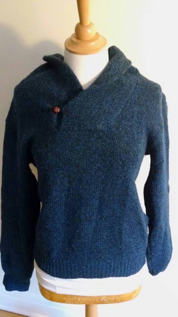 Vintage Blue Mens Small Cabelas Sweater Made in by MPRailroadCo