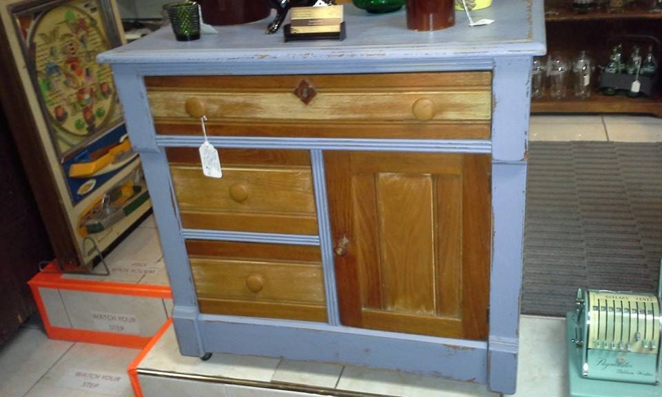 SOLD Vintage Painted Wood Kitchen Utility Cart Great by LOVEnZEN