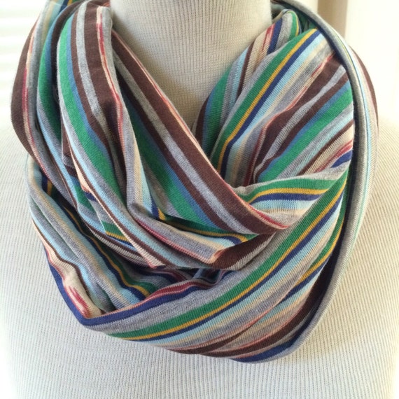 colourful striped scarf