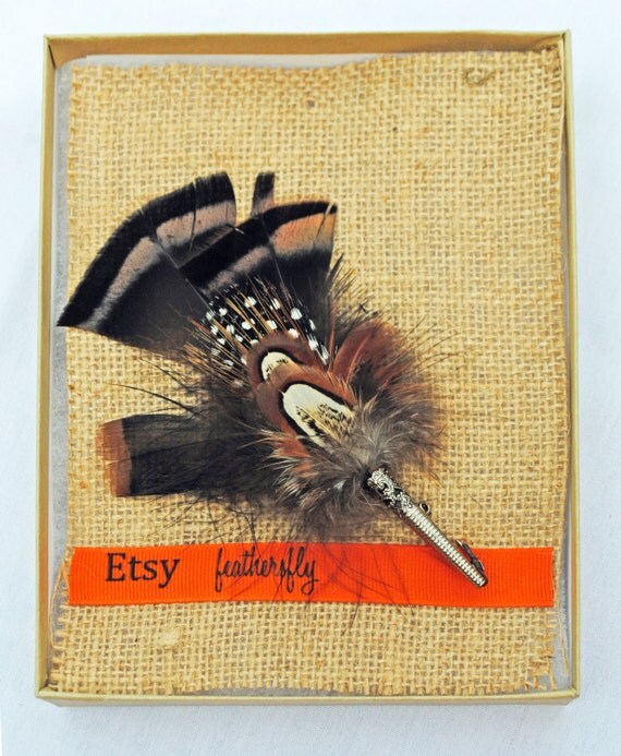 Feather pin hat pin FREE US SHIPPING by FeathersFly on Etsy
