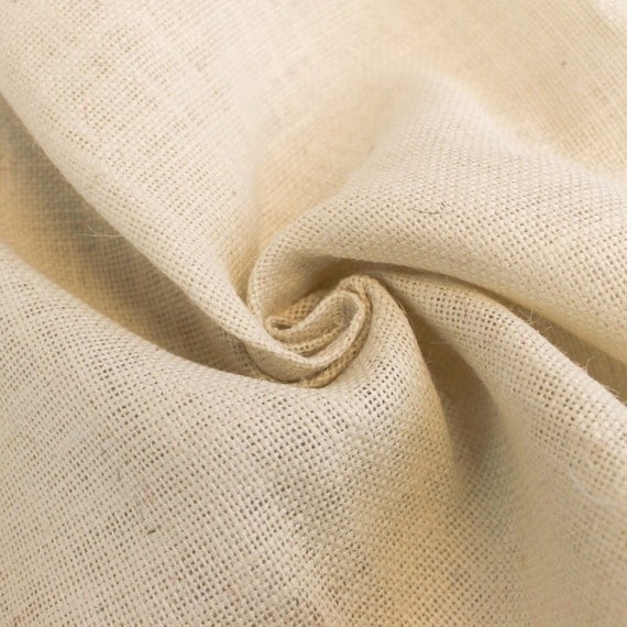 Ivory Burlap Fabric by the Yard 40 Wide 1 Yard by StylishFabric