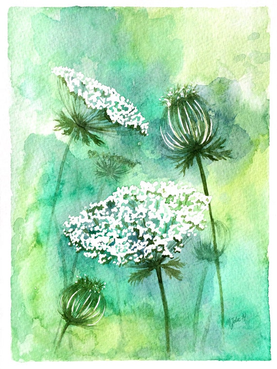 Original Watercolor Painting Queen Anne's