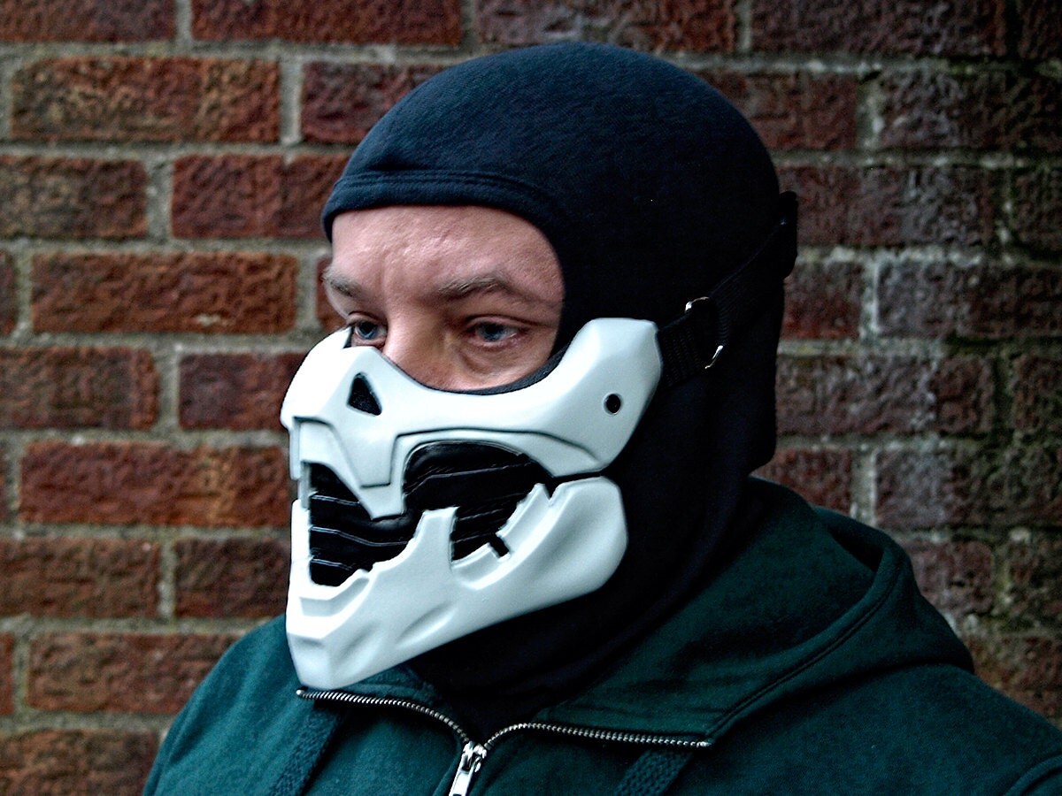 HA Custom mask White Airsoft Cosplay mask Made by HiddenAssassins