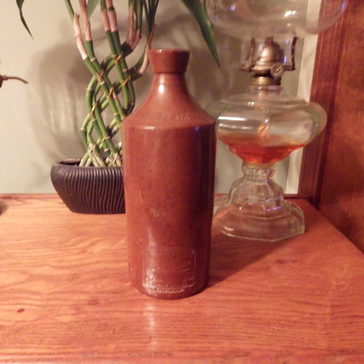 Antique Denby Stoneware Ink Bottle