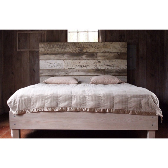 Reclaimed Wood Bed White