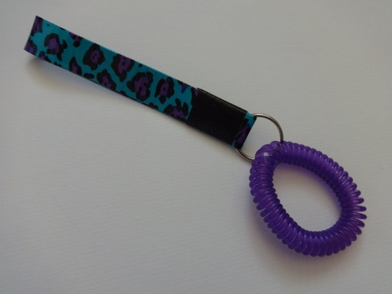 Duct Tape Wristlet Key Chain with Purple by RebeccaSteenCrafts