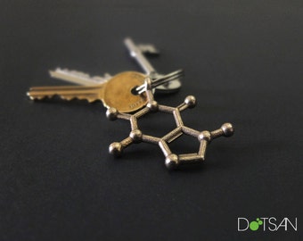 3D Printed Caffeine Molecule Keychain