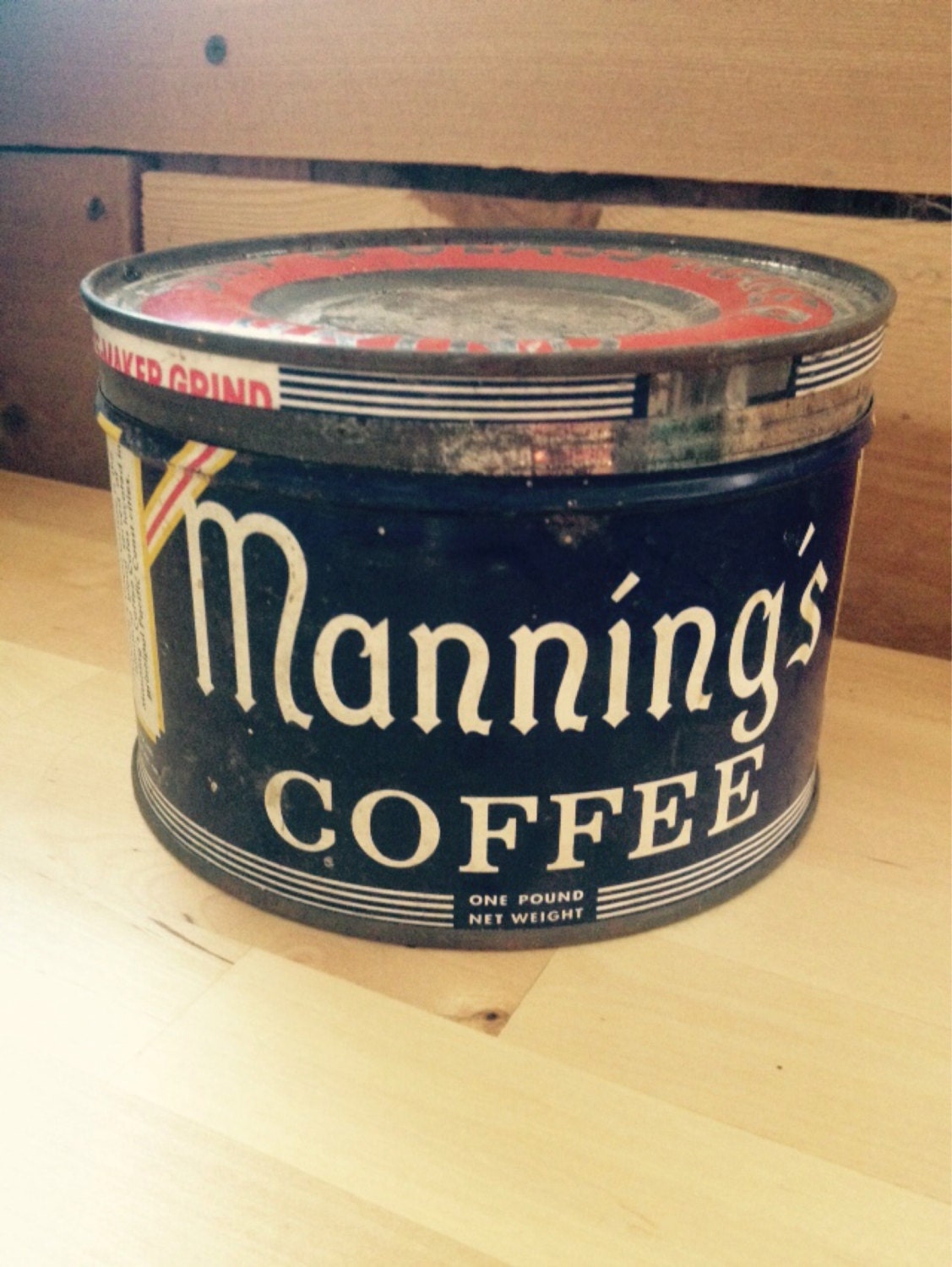 vintage coffee can