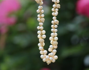 Swarovski crystal and Swarovski pearl necklace