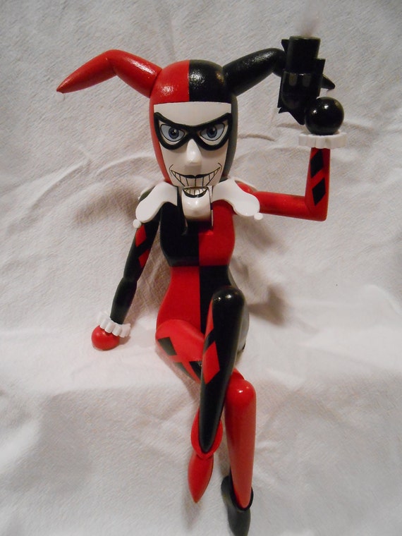 Handmade Wooden DC Comics Harley Quinn Nutcracker