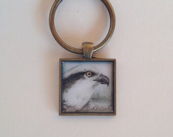 osprey leather keyring