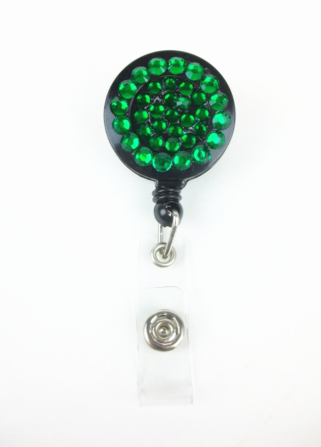 Bling Multi Colors Rhinestone Badge Reel Retractable ID Badge
