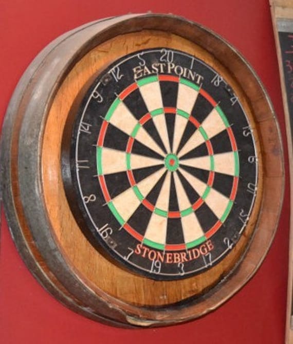 Wine Barrel Head Dart Board Kit