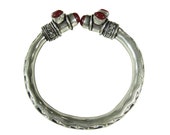 Red Onyx Jewel / Red Onyx Boho Chic Bracelet / Gemstone Bangle / Artisan Handcrafted