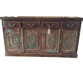 Vintage Decor indian Furniture Shabby Chic Brown Chest Chakra Sideboard Buffets dresser