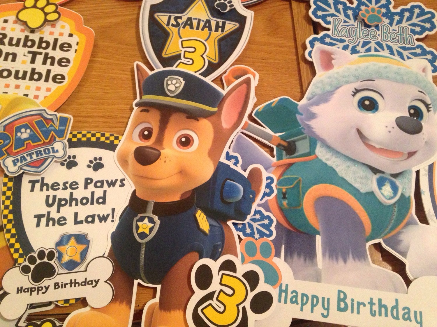 Paw Patrol Centerpiece x1 Personalized