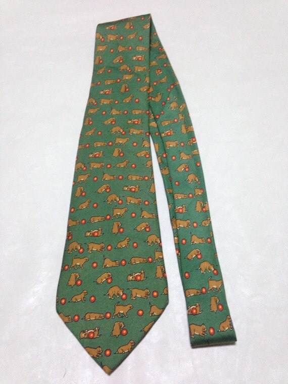 Free shipping Hermes silk necktie authentic mens by bkkvintage