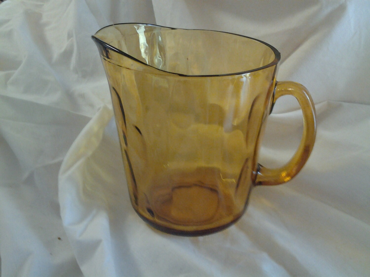 Hazel Atlas Glass Gold Bubble Water Serving Pitcher Haute Juice