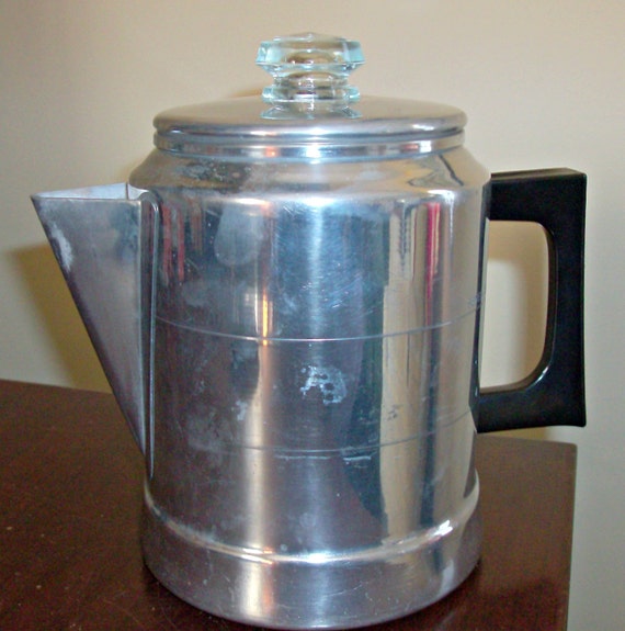 Vintage Aluminum Comet Coffee Percolator