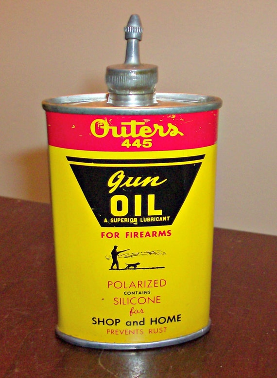 Vintage 1950s Outers 445 Gun Oil Can