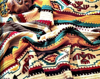 Crochet Blanket Pattern - Indian Summer Afghan