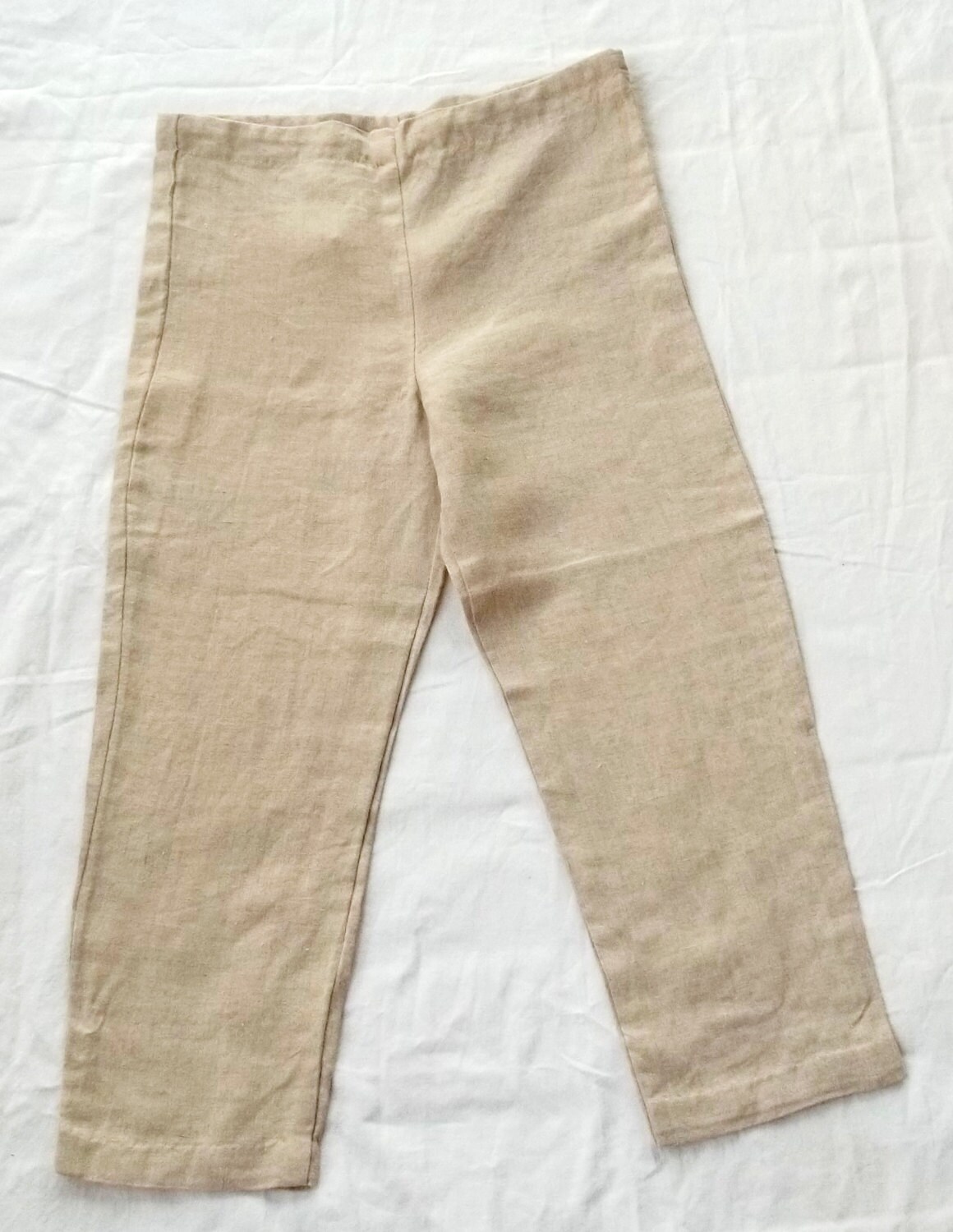 Boy's Beige 100% Linen Pants Trousers MEDIEVAL by MarekynsWardrobe