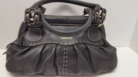... Charles David Black Pebbled Leather Handbag, Charles David Leather Bag ... Charles David Black Pebbled Leather Handbag, Charles David Leather Bag