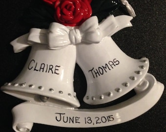Wedding Bells Personalized Christmas Ornaments