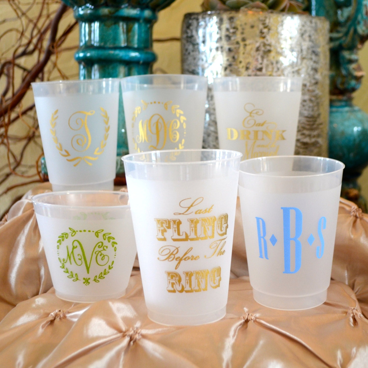 Personalized Frosted Shatterproof Party Cups Customizable