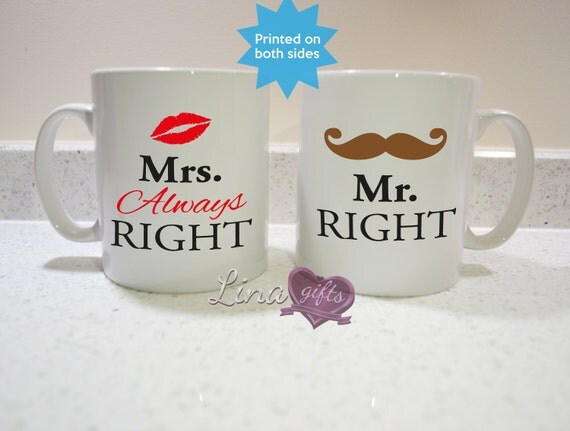 mr right mrs always right mug set cup set wedding mr right mrs always right mug set cup set wedding