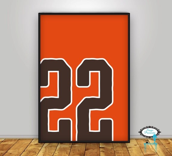jersey number digital print 11x14 instant by stagedpresents