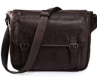 Leather Satchel, Aged Vintage Leather Bag, Leather Travel Bag, Leather ...