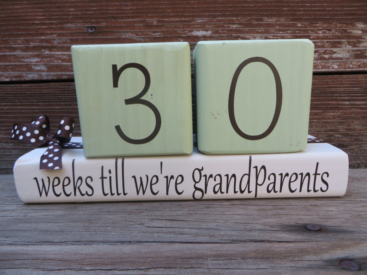Baby Countdown Blocks Pregnancy Blocks New Grandparents Large