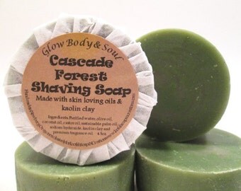 Cascade Forest Scent Shaving Soap Cold Process Soap Men's Shaving Soap