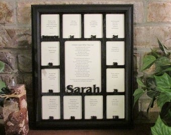 School Years Picture Frame - Personalized with any Name - 10 Color Choices - School Days Frame, Custom Photo Frame, Gift for Mom