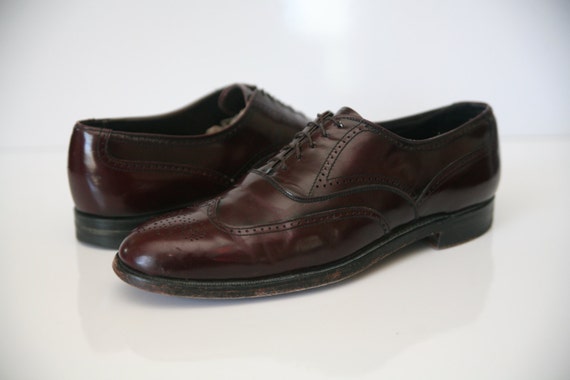 Men�s Vintage Hanover Brown Wingtip Shoes Size 10.5 B