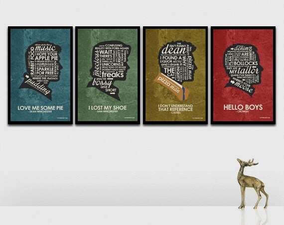 SuperNatural Inspired Quote Poster Set