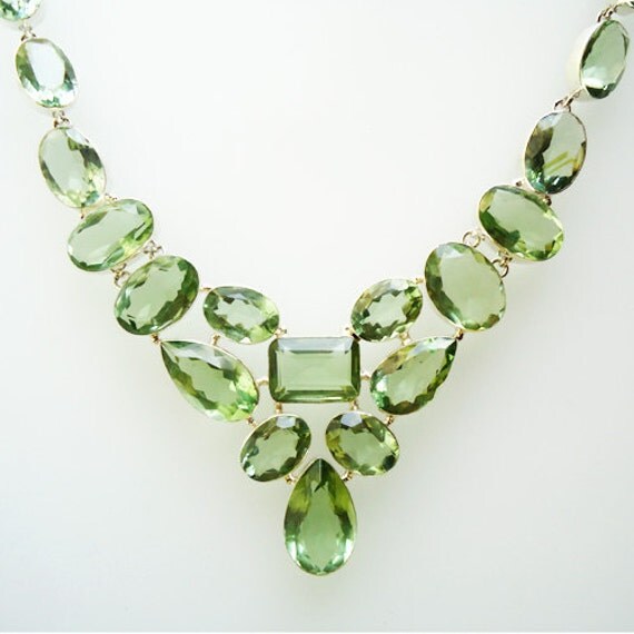 Green Quartz Necklace Very Beautiful by RavishingImpressions