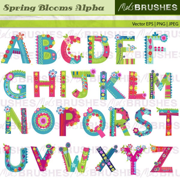 free flower alphabet clip art - photo #4